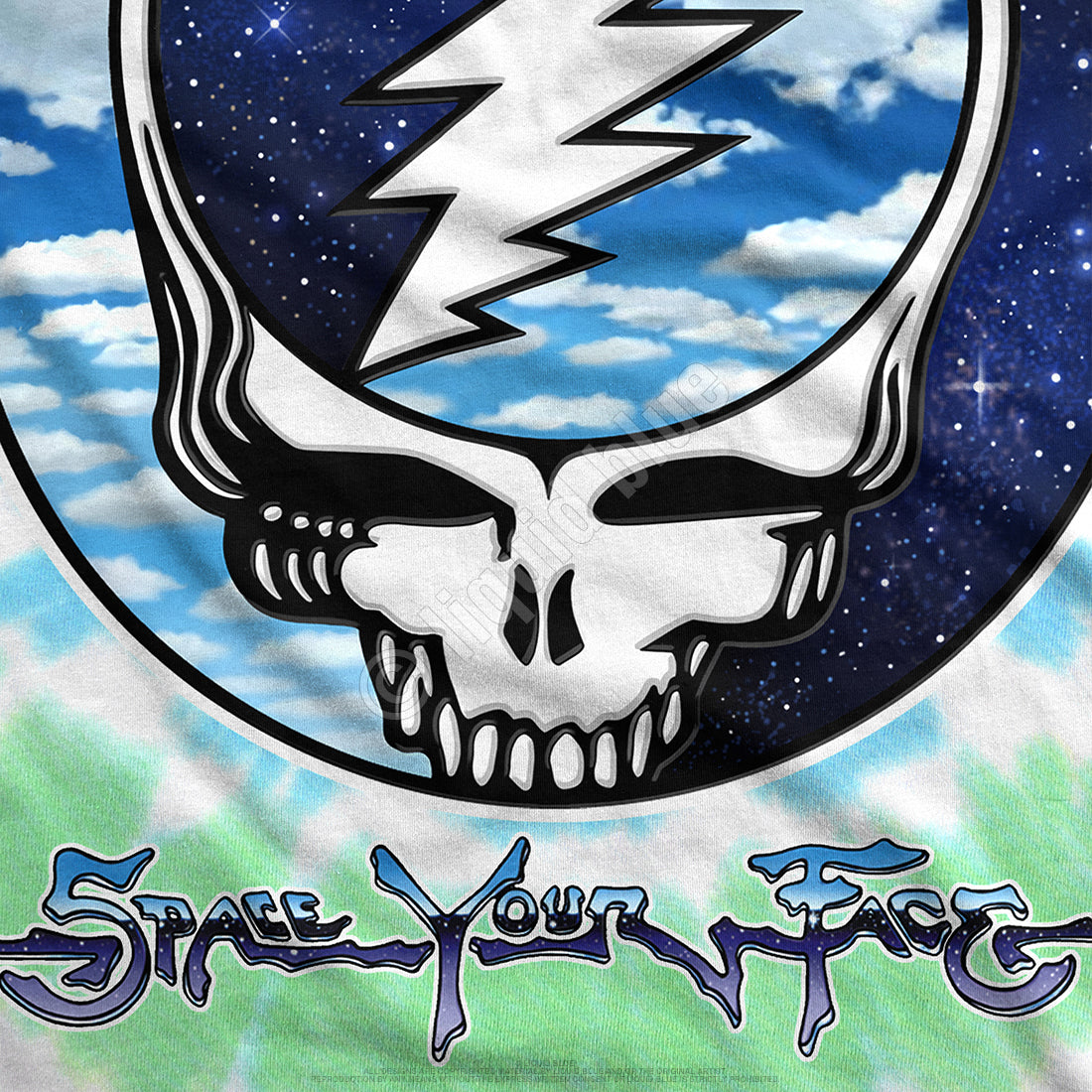 Grateful Dead Sky Space Steal Your Face Tie Dye T-Shirt