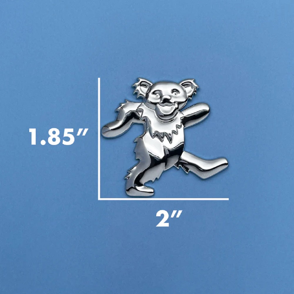 Grateful Dead The Dancing Bear Badge - Chrome