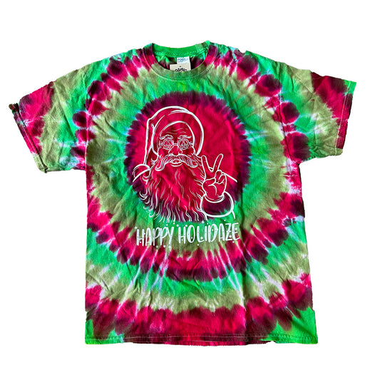 Happy Holidaze Santa Tie Dye T-Shirt SALE