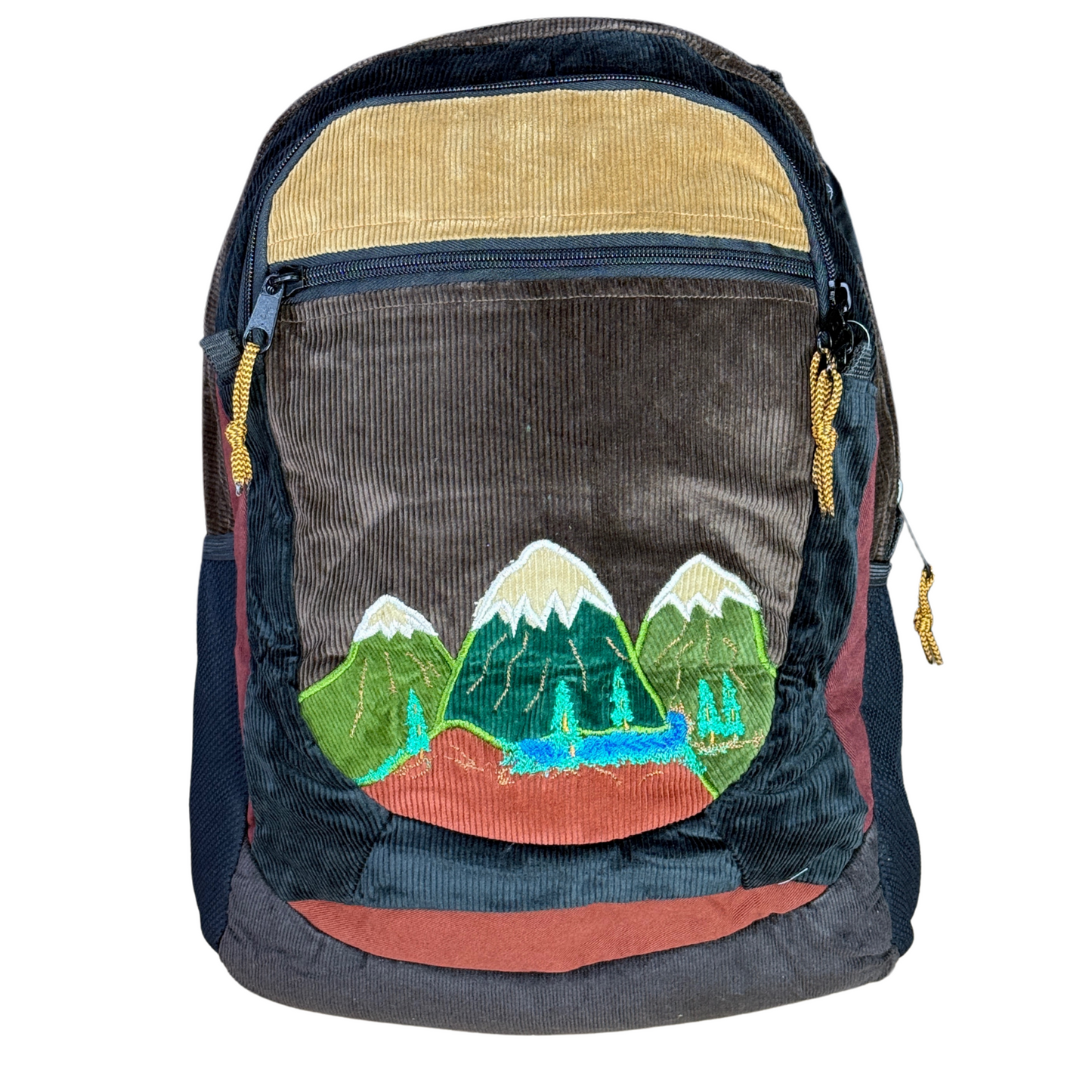 Medium Corduroy Mountain Embroidery Backpack