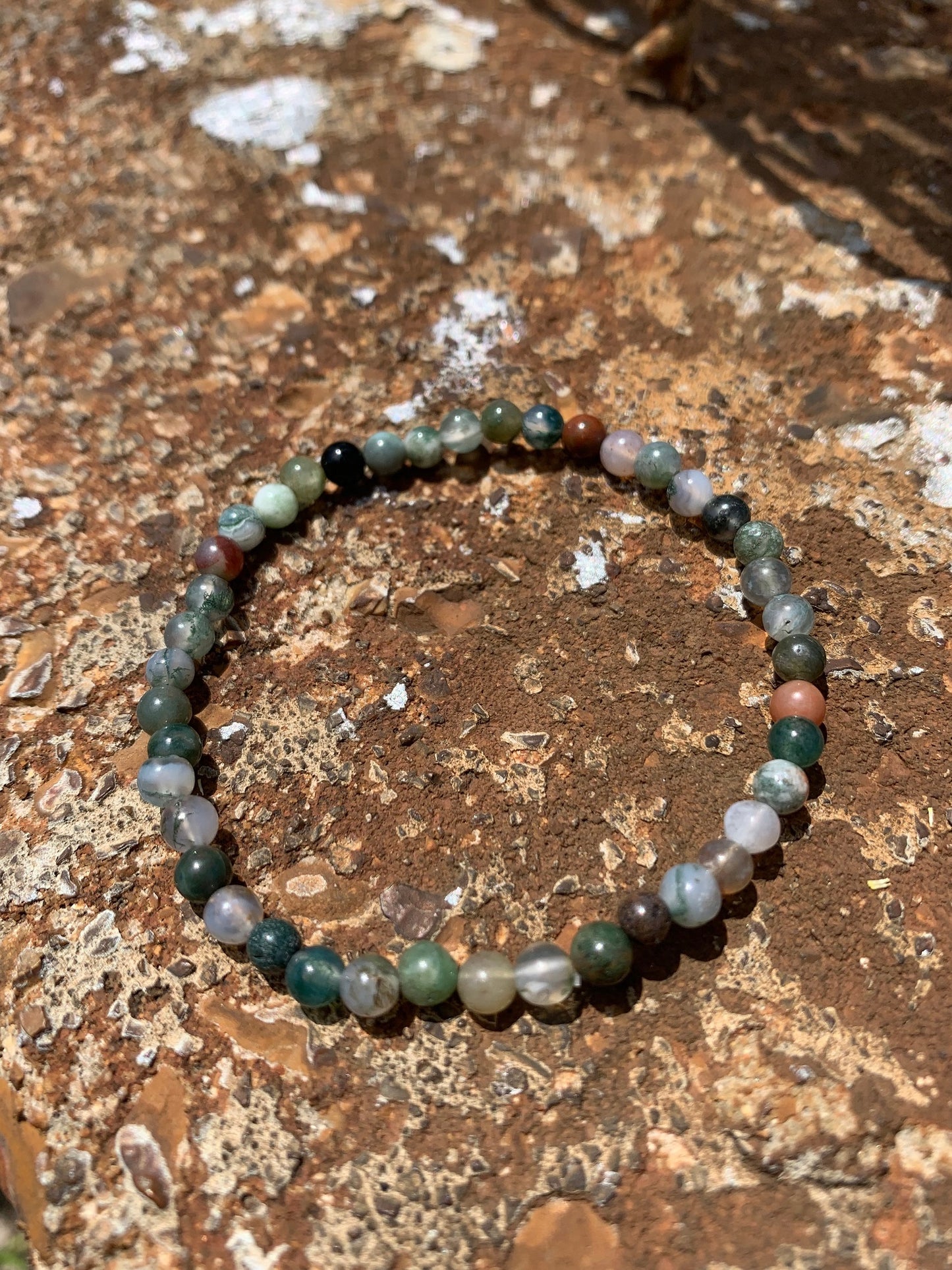 Indian Agate Bracelet - 4mm