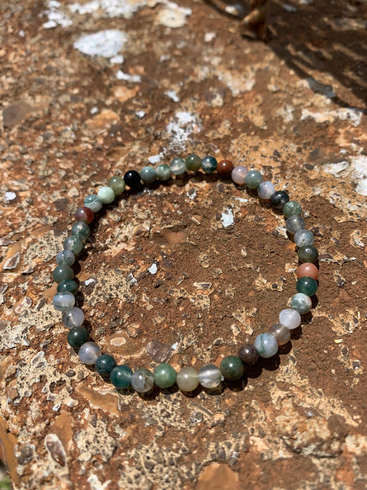 Indian Agate Bracelet - 4mm