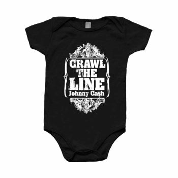 Johnny Cash Kids Crawl Black Onesie