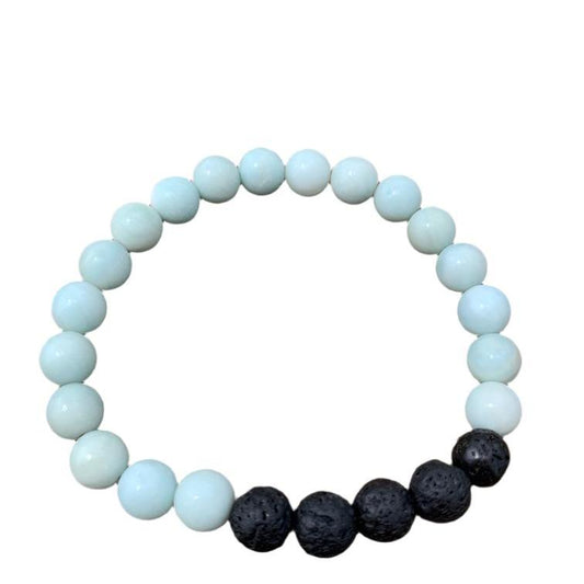Lava Rock Amazonite Bracelet - 8mm