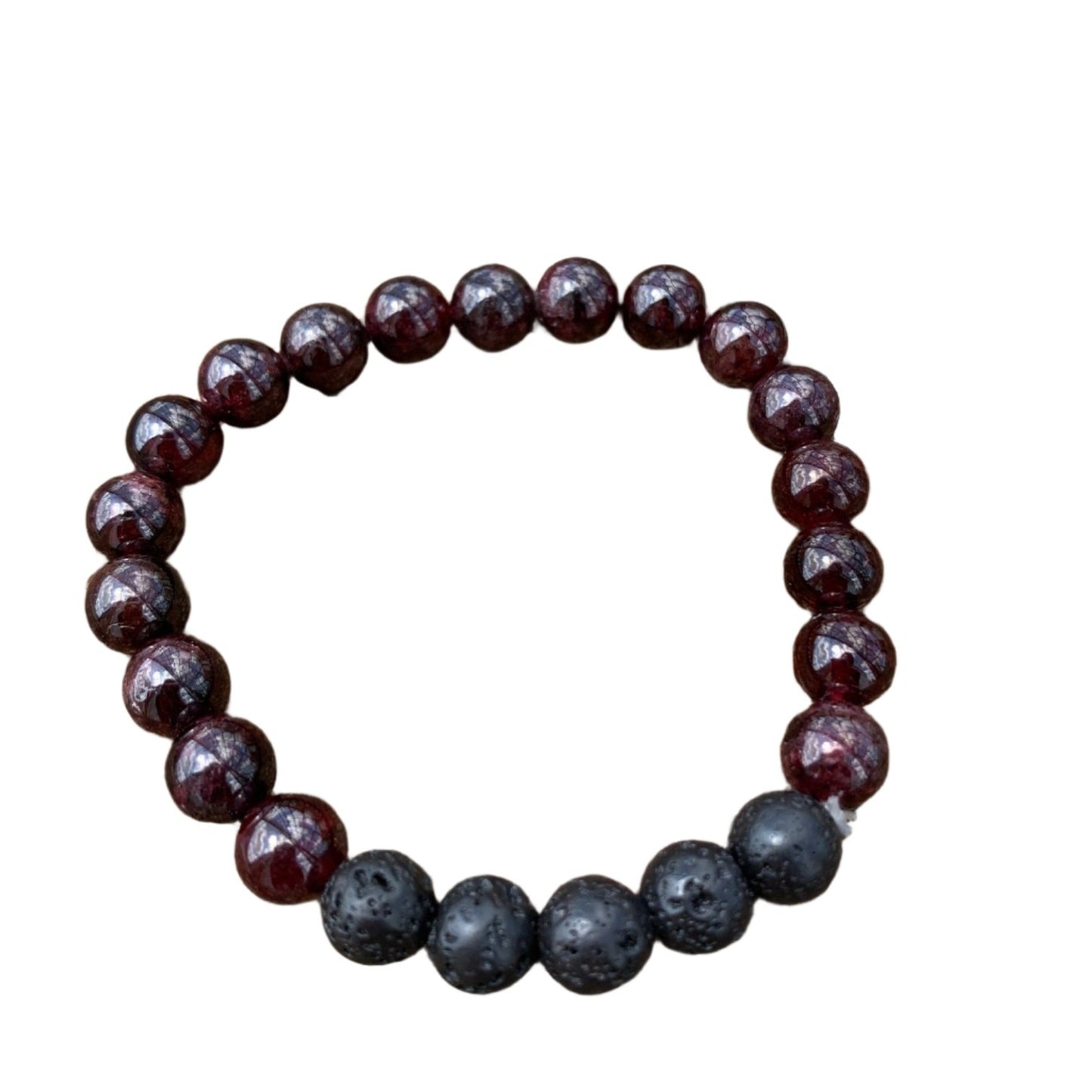 Lava Rock Garnet Bracelet - 8mm SALE