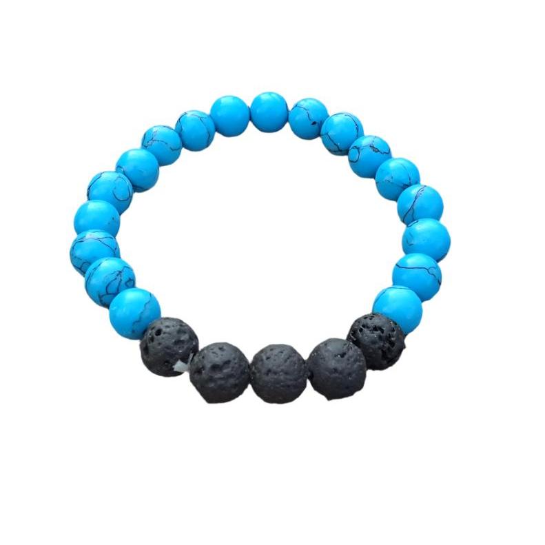 Lava Rock Dyed Howlite Bracelet - 8mm