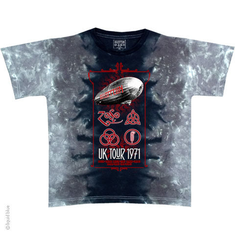 Led Zeppelin UK Tour 1971 Tie Dye T-Shirt