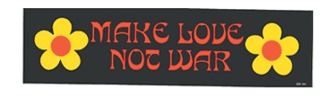 Make Love Not War Bumper Sticker