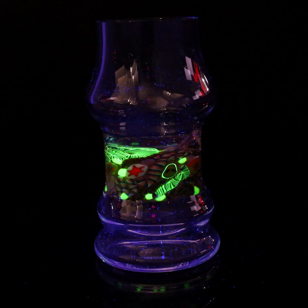 Millennium Glass Clear with Linework and Confetti Drinking Vessel 7