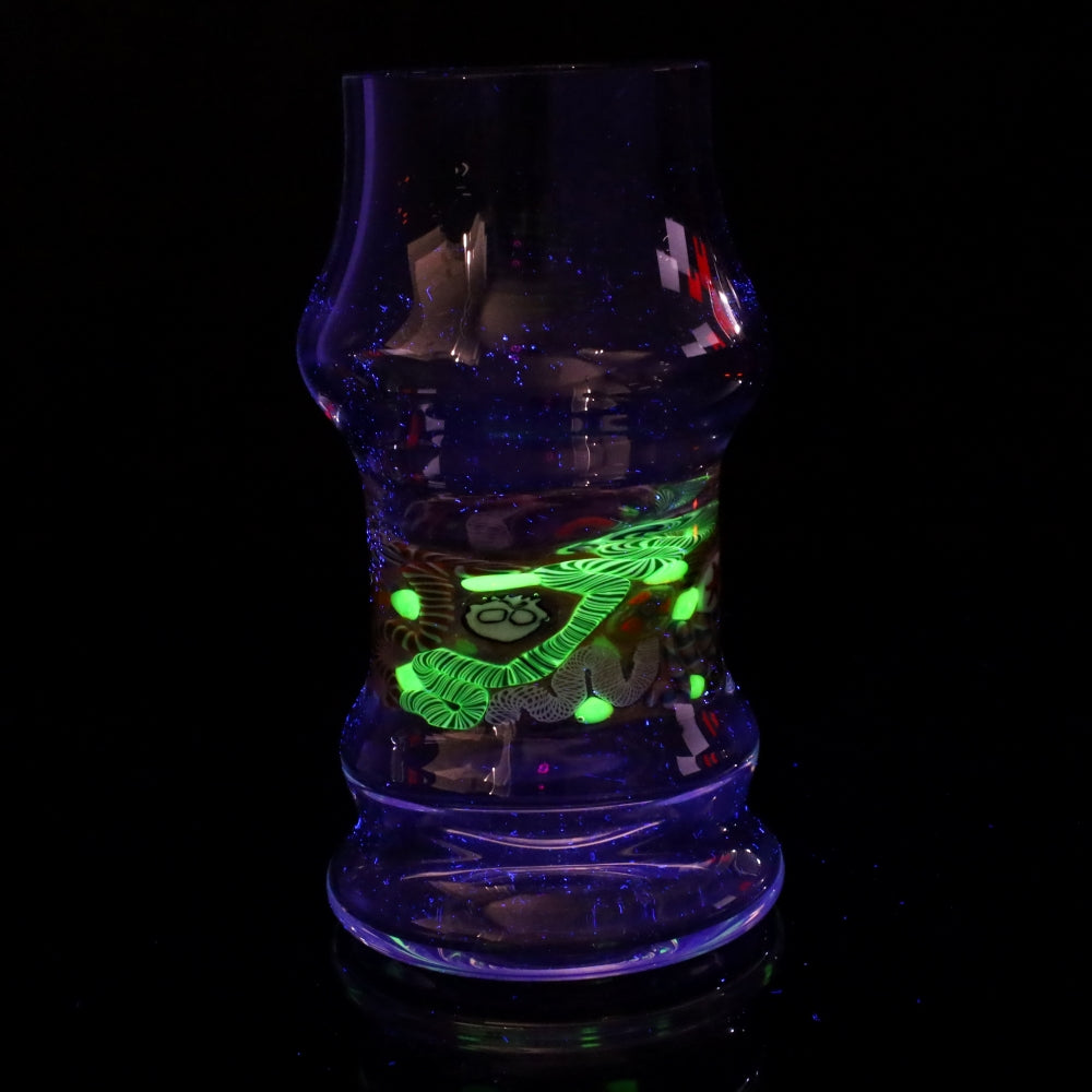 Millennium Glass Clear with Linework and Confetti Drinking Vessel 7