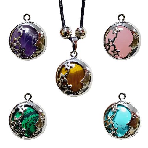 Moon On Stone Necklace