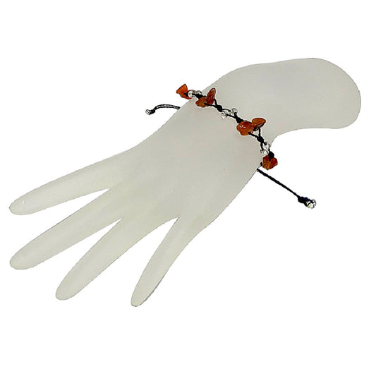 Multi Stone Chip Pull Tie Bracelet