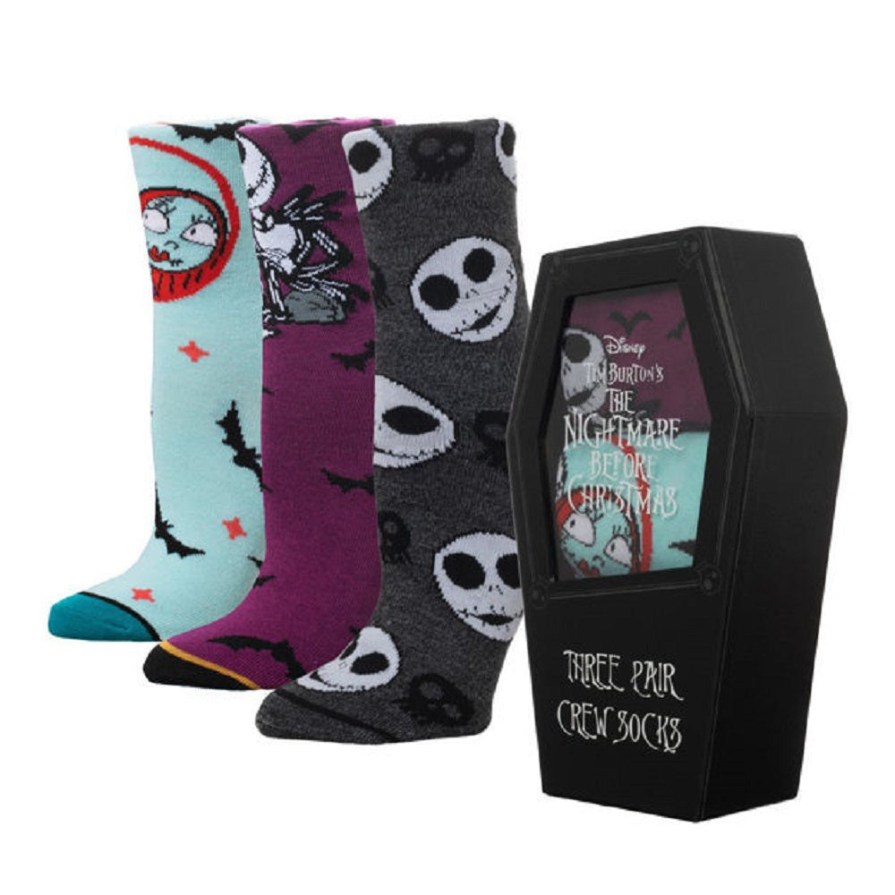 Nightmare Before Christmas Coffin Socks - 3 pack