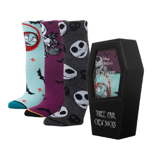 Nightmare Before Christmas Coffin Socks - 3 pack