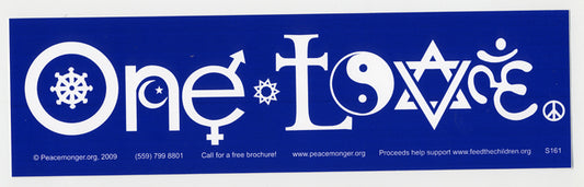 One Love (Coexist) Bumper Sticker SALE