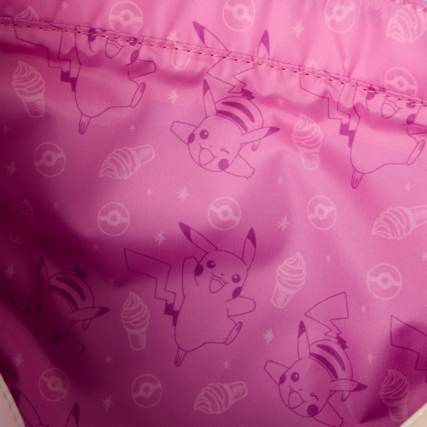 Loungefly Pokémon Iridescent Embossed Pikachu Tote Bag with Coin Bag