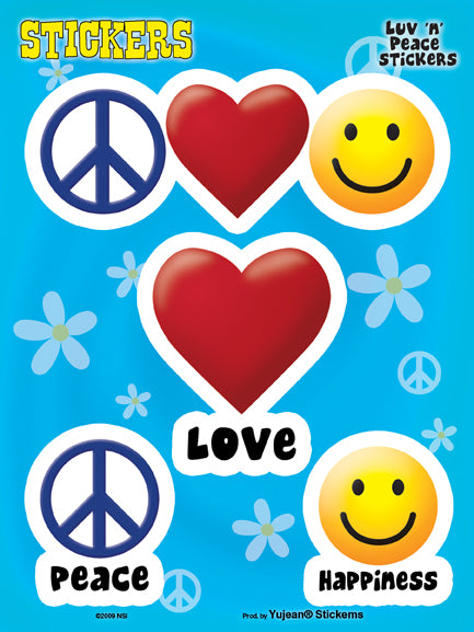 Peace Love Happiness Sticker Set SALE