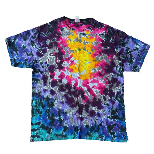 Too Heady Crew Sunset Scrunch Tie Dye T-Shirt