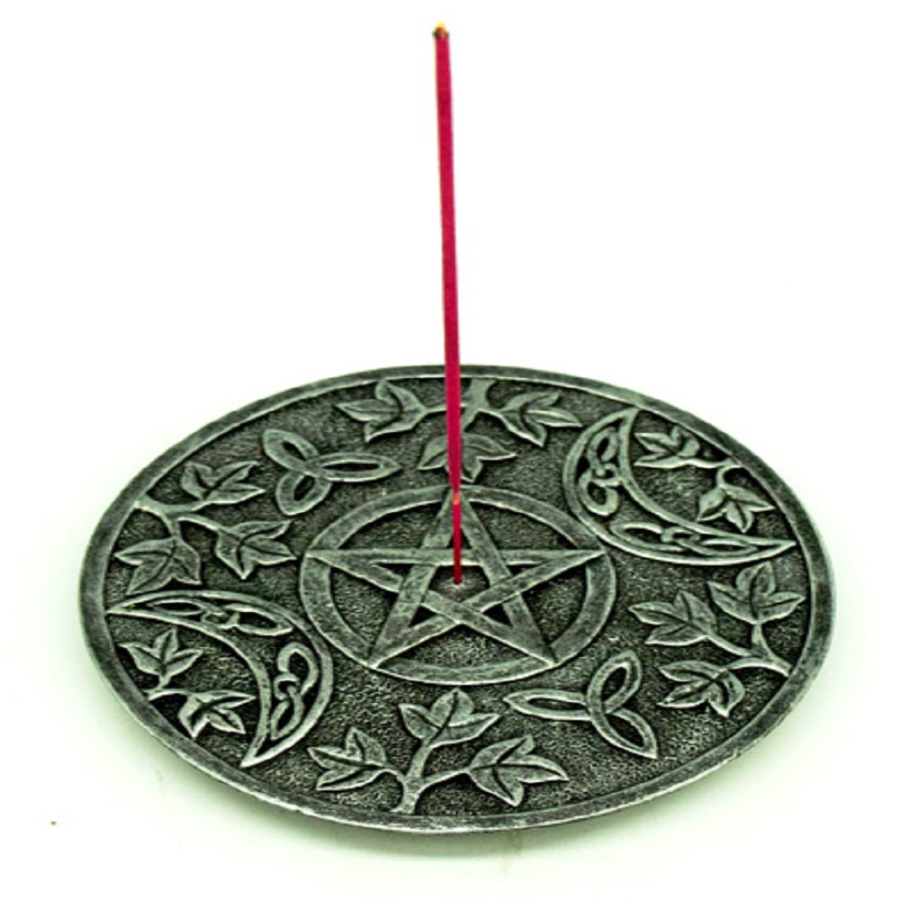 Pentagram Moon Phase Incense Burner