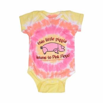 Pink Floyd Kids Lil Piggy Tie Dye Baby Onesie SALE