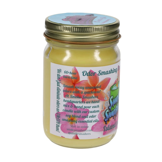 Smoke Smashers Odor Smashing Scented Soy Candle - Island Petals