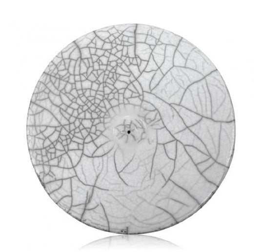 Raku Potteryworks White Crackle Incense Burner SALE