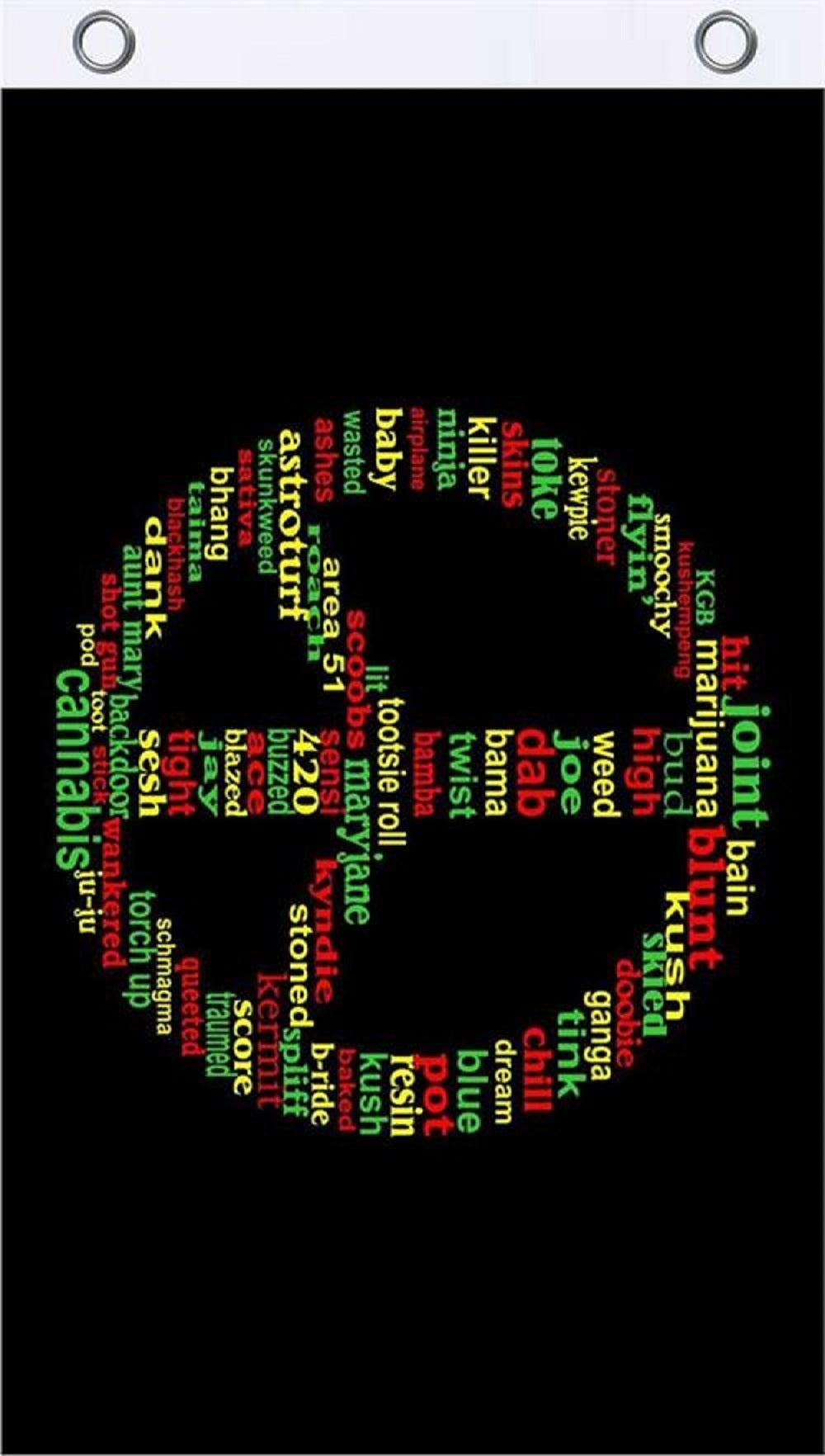 Rasta Peace Words Flag 3'x5' SALE