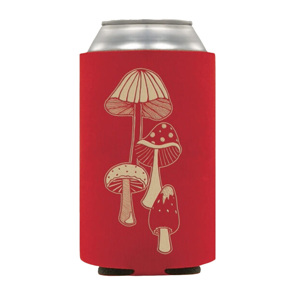 Retro Mushrooms Koozie