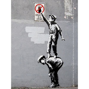 Banksy’s Graffiti Crime Sticker