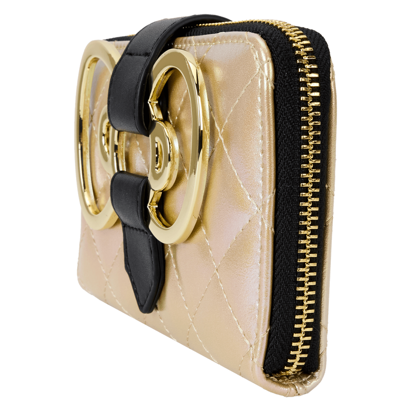 Loungefly Sanrio Hello Kitty 50th Anniversary Gold Zip Around Wallet SALE