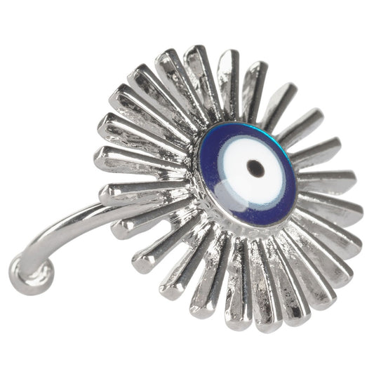 Silver Evil Eye Star Adjustable Ring