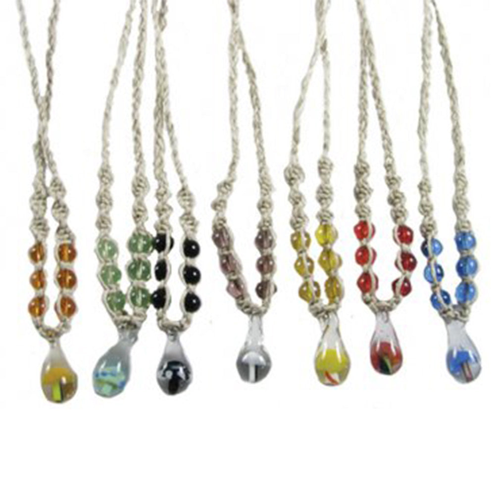 Small Glass Mushroom Necklace