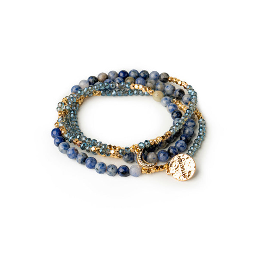 Soul Stacks Sodalite Bracelet Bar Terra Stone Wrap Bracelet & Necklace