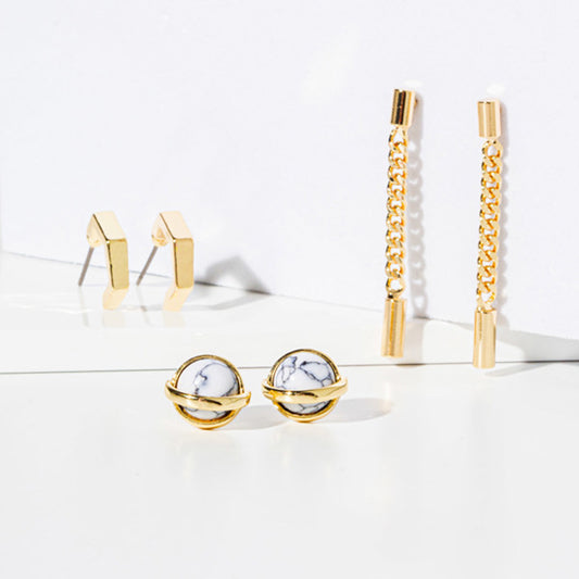 Soul Stacks White Howlite Terra Stone Mix & Match Earring Stack