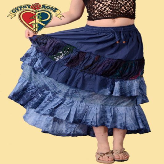 Strut Your Stuff Tiered & Layered Tie Dye Cotton Skirt