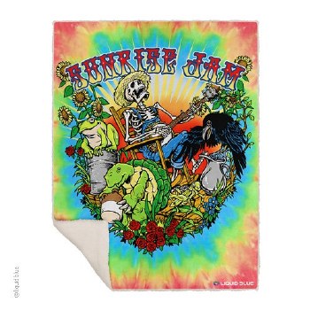 Sunrise Jam Fleece Throw Blanket