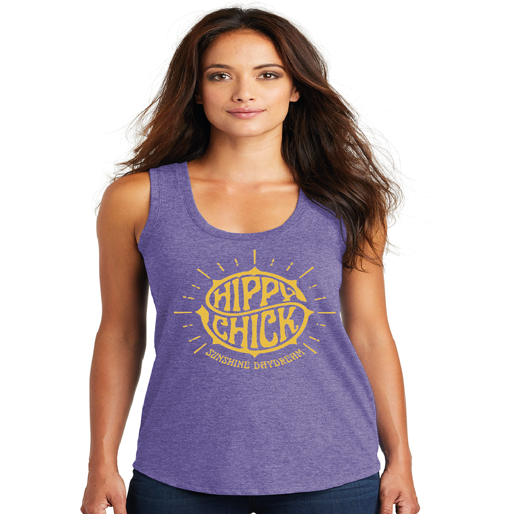 Sunshine Daydream Hippie Chick Tank Top - Purple