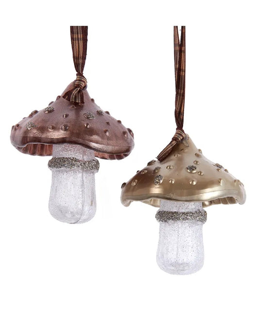 Rustic Glam Mushroom Ornaments - Assorted SALE
