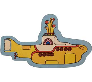 The Beatles Diecut Yellow Submarine Mouse Pad SALE
