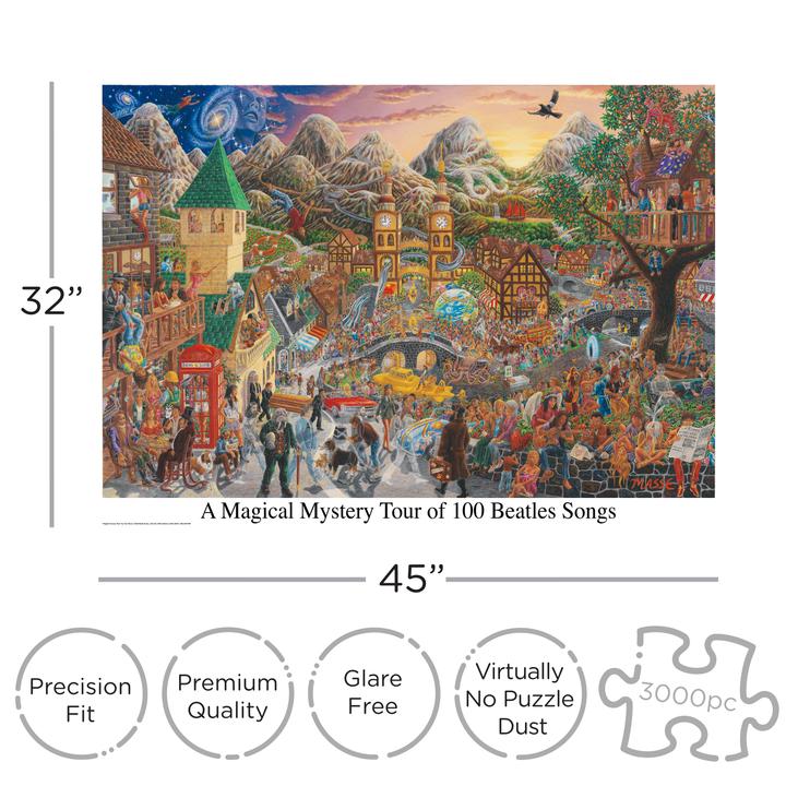 The Beatles Magical Mystery Tour 100 Songs Jigsaw Puzzle - 3000 Piece Puzzle