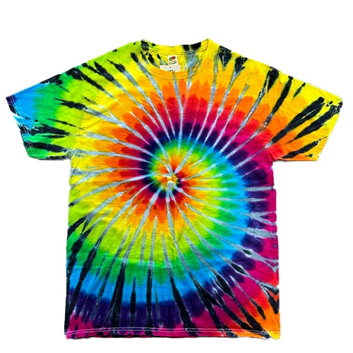 Too Heady Crew Rainbow Spiral Tie Dye T-Shirt