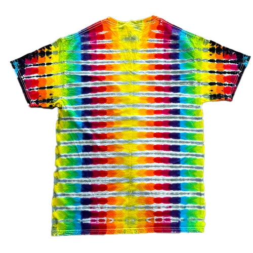 Too Heady Crew Rainbow Stripe Tie Dye T-Shirt