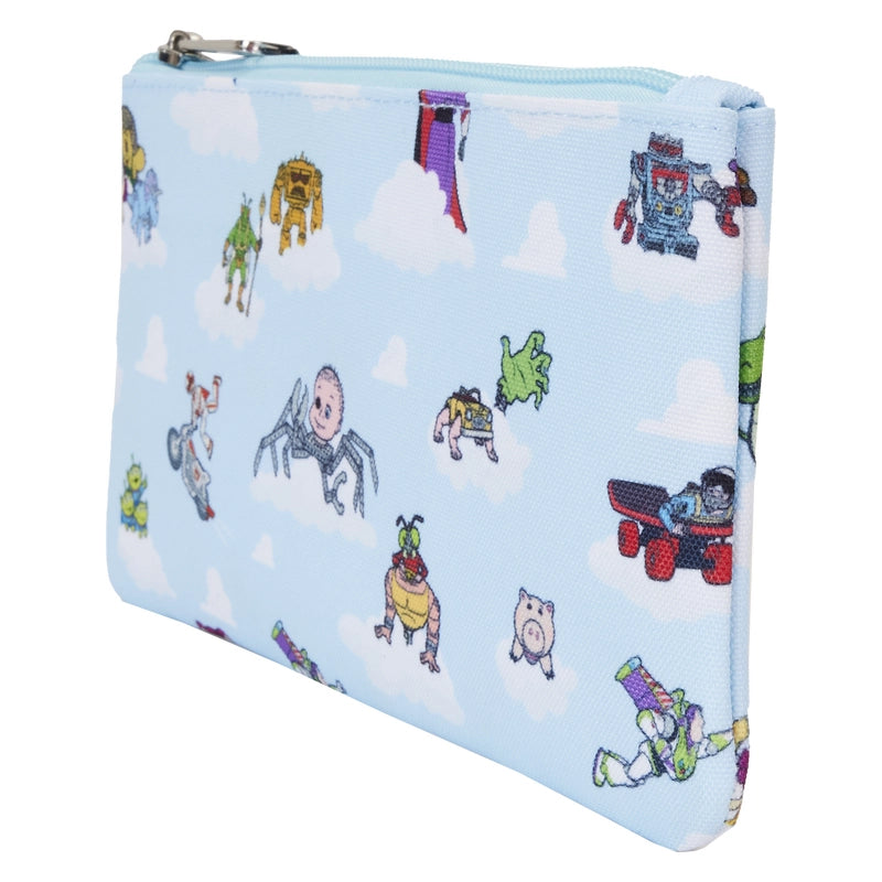 Loungefly Toy Story Movie Collab All-Over Print Nylon Zipper Pouch Wristlet SALE