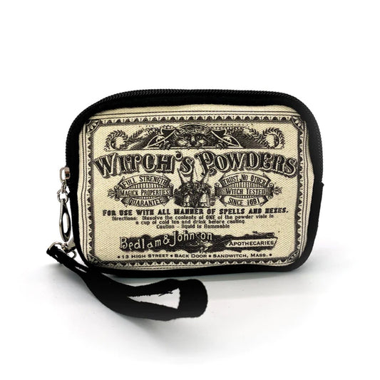 Vintage Print Witch's Powder Wristlet