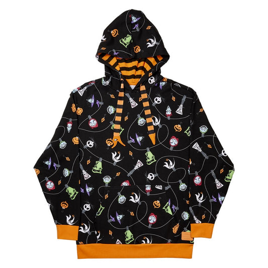 Loungefly Nightmare Before Christmas Tree String Lights Unisex Hoodie SALE