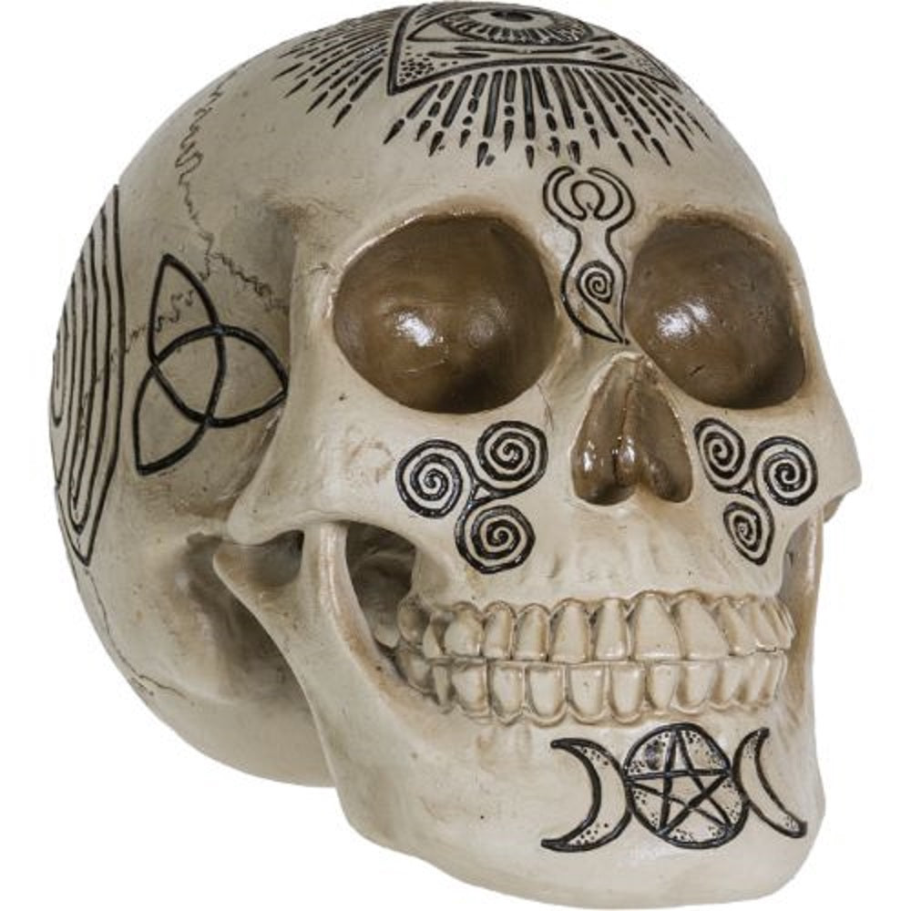 Witchcraft Human Skull Figurine