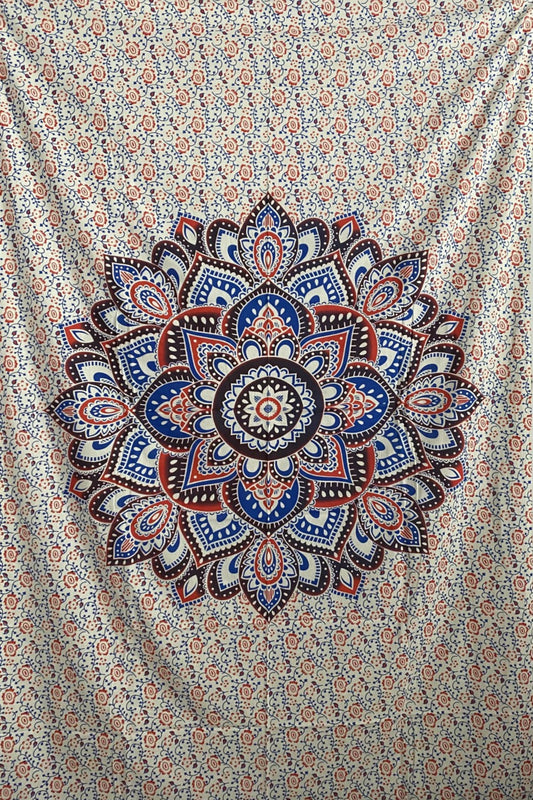 Zest For Life Red/Blue Mandala Tapestry SALE
