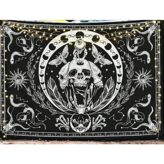 Gothic Skull Tapestry