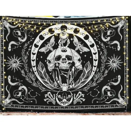 Gothic Skull Tapestry