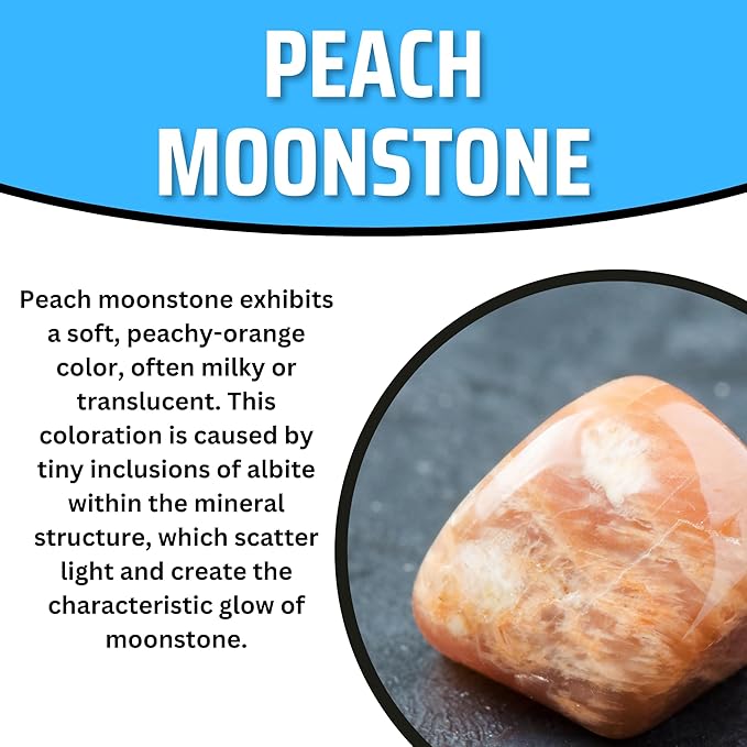 TruEnergy Peach Moonstone Palm Stone - 2"